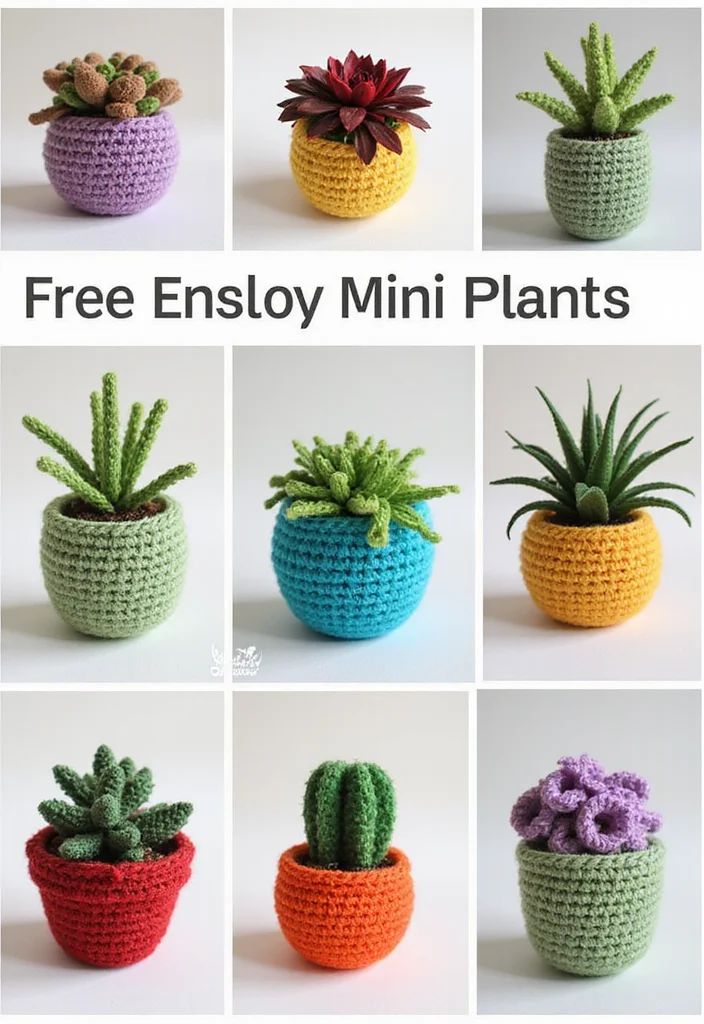Magic Ring Crochet Tutorial: Master the Basics with 18 Clear Visual Inspirations - 2. Crafting Cozy Mini Plants
