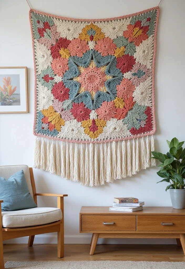Magic Ring Crochet Tutorial: Master the Basics with 18 Clear Visual Inspirations - 6. Stylish Crochet Wall Hangings