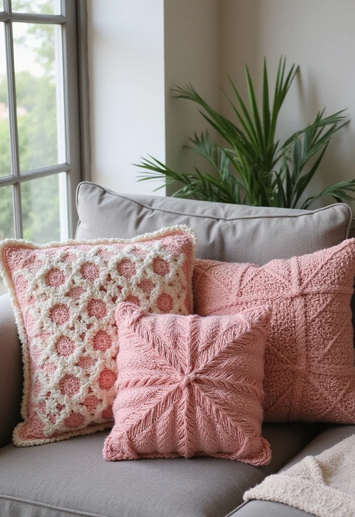 Magic Ring Crochet Tutorial: Master the Basics with 18 Clear Visual Inspirations - 8. Creating Unique Pillow Covers