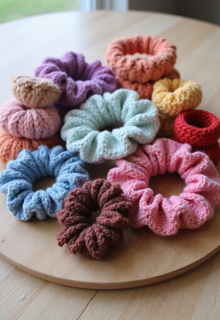 Scrap Yarn Crochet Projects: Eco-Friendly Ideas with 18 Creative Visual Inspirations - 13. Fun Crochet Hair Accessories