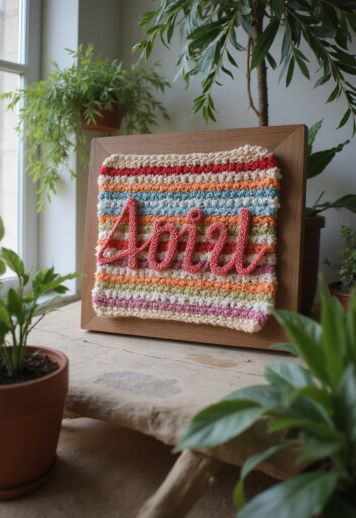 Scrap Yarn Crochet Projects: Eco-Friendly Ideas with 18 Creative Visual Inspirations - 15. Personalized Crochet Name Signs