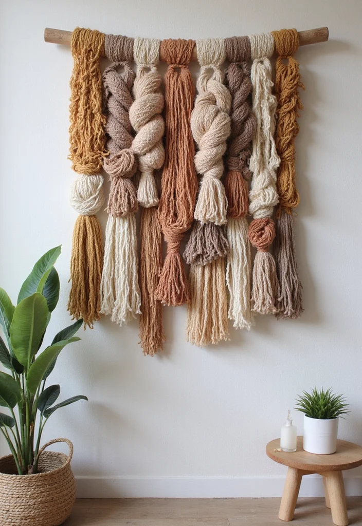 Scrap Yarn Crochet Projects: Eco-Friendly Ideas with 18 Creative Visual Inspirations - 3. Unique Yarn Wall Hangings