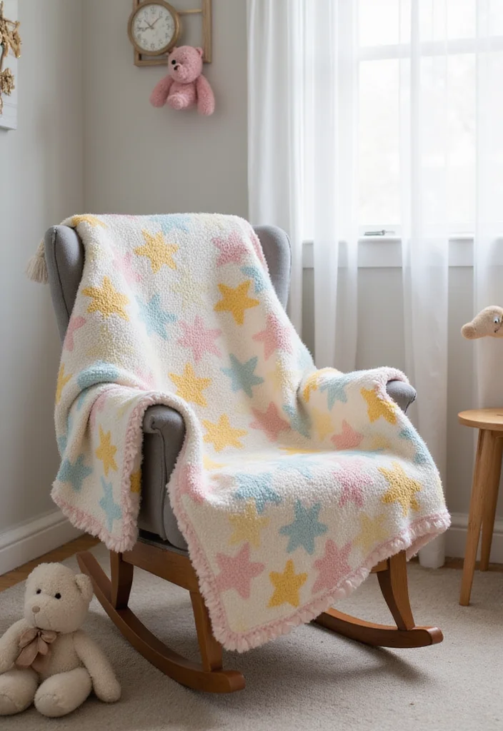 Star Blanket Crochet Pattern: Radiant Design Guide with 20 Inspiring Visual Inspirations - 4. Soft Pastel Star Blanket