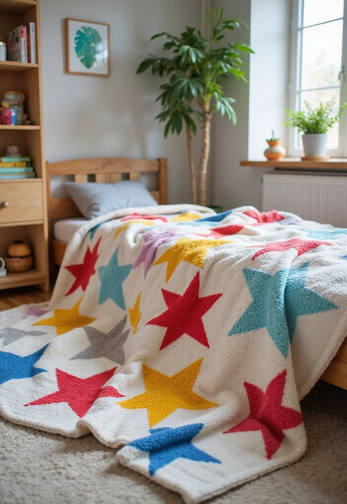 Star Blanket Crochet Pattern: Radiant Design Guide with 20 Inspiring Visual Inspirations - 6. Bold Geometric Star Blanket