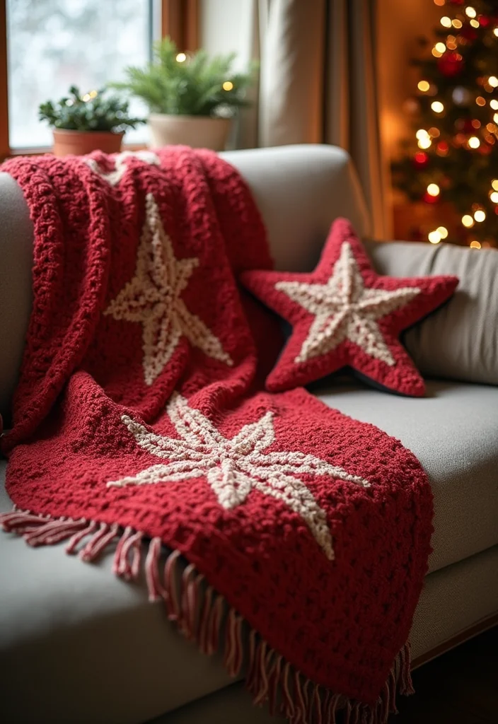 Star Blanket Crochet Pattern: Radiant Design Guide with 20 Inspiring Visual Inspirations - 8. Holiday Star Blanket