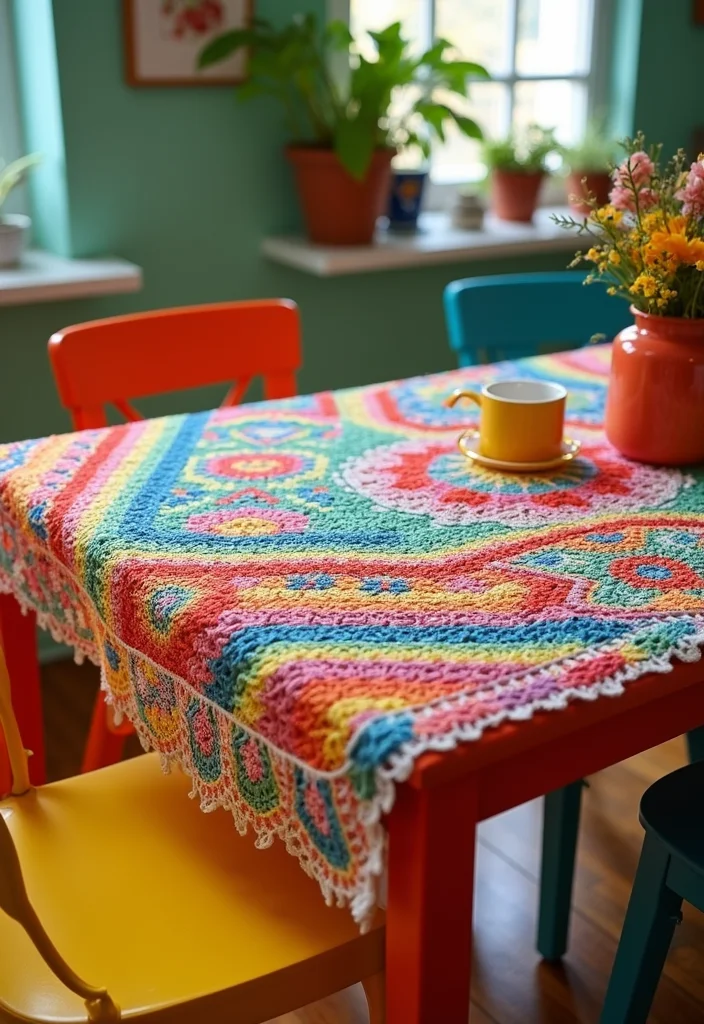 Tapestry Crochet Patterns Charts: Colorwork Guide with 20 Clear Visual Inspirations - 10. Retro Revival