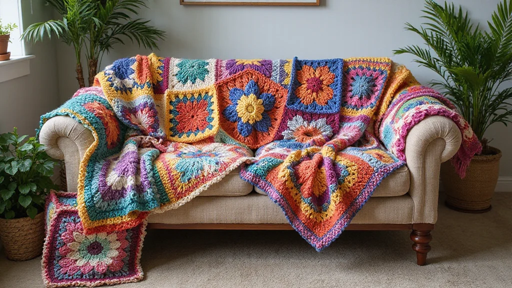 30 Colorful Crochet Granny Square Blanket Designs to Try